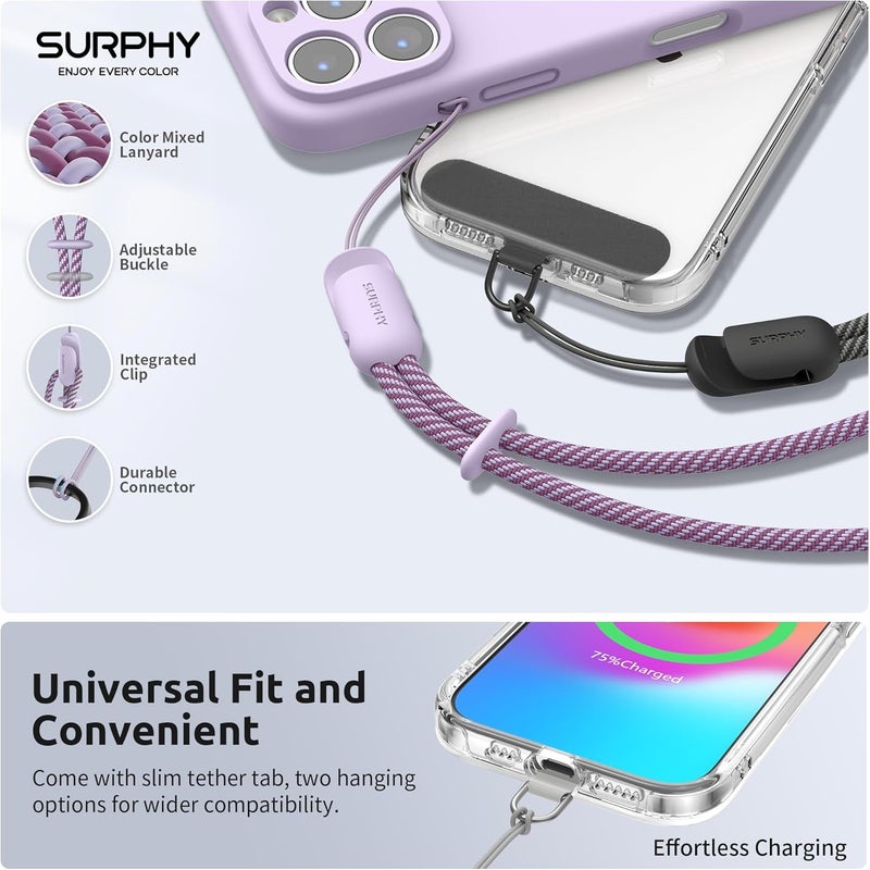 SURPHY 3 Pack Phone Wrist Strap with CellPhone Tether Tab, Cellphone Lanyard, Phone Strap with 2-Color Braided, Wrist Lanyard - Image 2